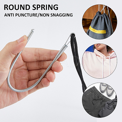12Pcs Spring Steel Elastic Band Threader Drawstring Guide FIND-FH0011-18-1