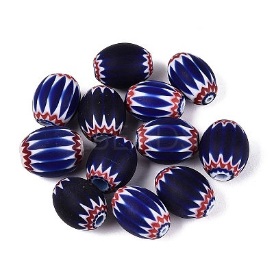 Handmade Millefiori Glass Barrel Beads LS-LA-N002-18D-1