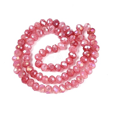 Dyed Crackle Imitation Jade Glass Beads Strands EGLA-Q131-02B-06-1