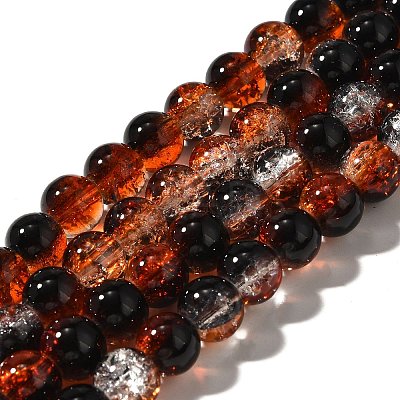Crackle Glass Beads Strands CCG-C002-8mm-02-1