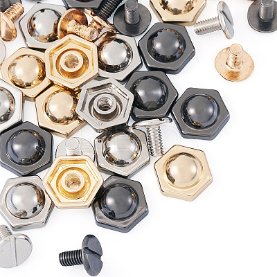 18 Sets 3 Colors Iron Screws FIND-TA0006-28C-1