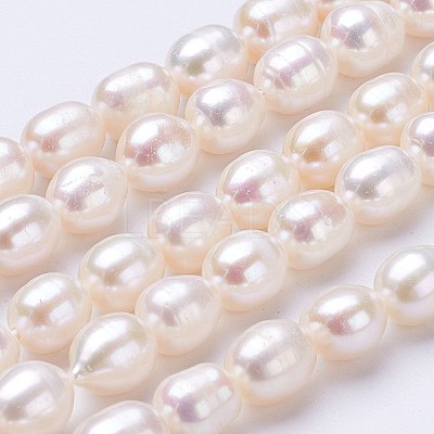 Natural Cultured Freshwater Pearl Beads Strands PEAR-P002-24-1