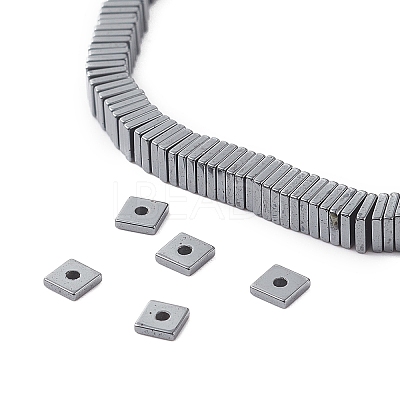 Electroplate Non-magnetic Synthetic Hematite Heishi Beads Strands G-J171A-4x4mm-03-1
