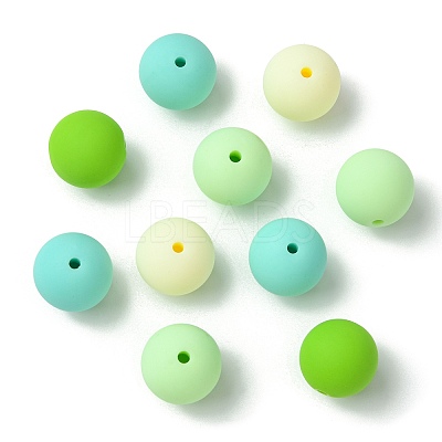 Rubberized Style Opaque Acrylic Beads MACR-CJC0009-02C-1