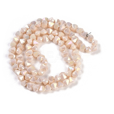 Electroplate Glass Beads Strands EGLA-B009-05A-04-1