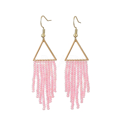 Glass Beaded Dangle Earrings EJEW-MZ00749-02-1