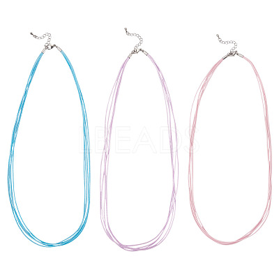 6Pcs 3 Colors 1MM Polyester&Cotton Waxed Cord 5-Strand Necklace Making MAK-TA0001-36A-1