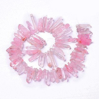 Natural Crackle Quartz Crystal Dyed Beads Strands G-I345-05B-1