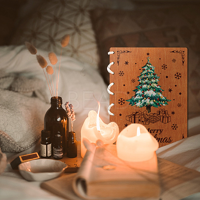 Wooden Commemorative Cards Book WOOD-WH0045-06-1