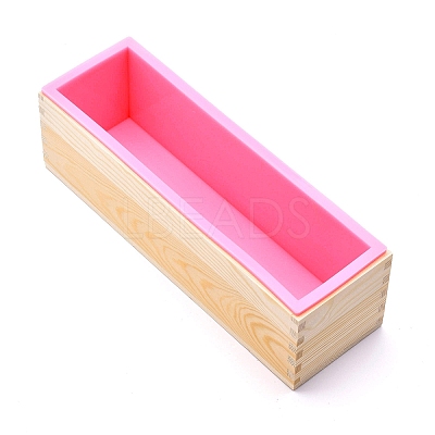 Rectangular Pine Wood Soap Molds Sets DIY-F057-04A-1