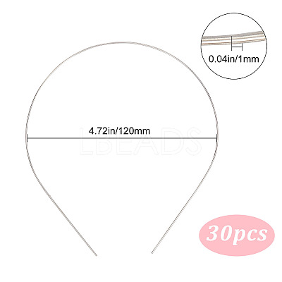 Hair Accessories Iron Hair Band Findings OHAR-GF0001-16-1