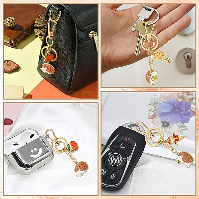 Hedgehog Alloy Enamel Keychain KEYC-YW00070-01-1