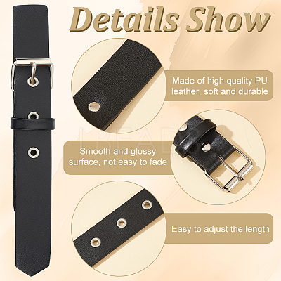 PU Imitation Leather Buckles BUTT-WH0027-46P-02-1
