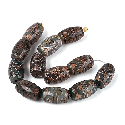 Tibetan Style dZi Beads TDZI-N001-018-1