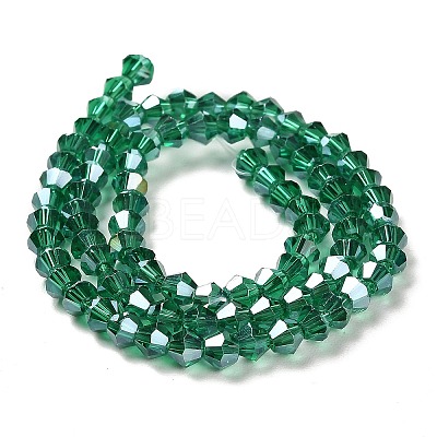 Transparent Electroplate Glass Beads Strands EGLA-A039-T2mm-B10-1