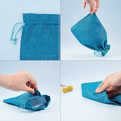 Burlap Packing Pouches Drawstring Bags ABAG-PH0002-13-1
