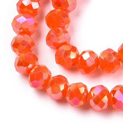 Electroplate Glass Beads Strands EGLA-A034-P2mm-B23-1
