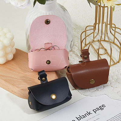 PU Leather Ring Storage Gift Cases with Iron Rings & Clasps AJEW-WH0348-484C-1