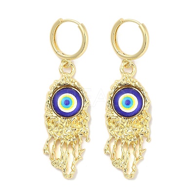 Rack Plating Brass Dangle Earrings for Women EJEW-M260-24G-02-1