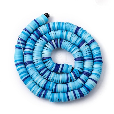 Handmade Polymer Clay Beads Strands CLAY-R089-6mm-T02B-31-1