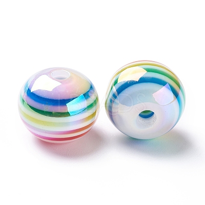 Stripe Resin Beads LS-RESI-B014-01B-10-1