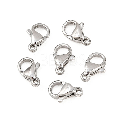 Tarnish Resistant 316 Surgical Stainless Steel Lobster Claw Clasps STAS-316-FL10A-1