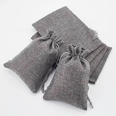 Burlap Packing Pouches Drawstring Bags ABAG-Q050-10x14-04-1