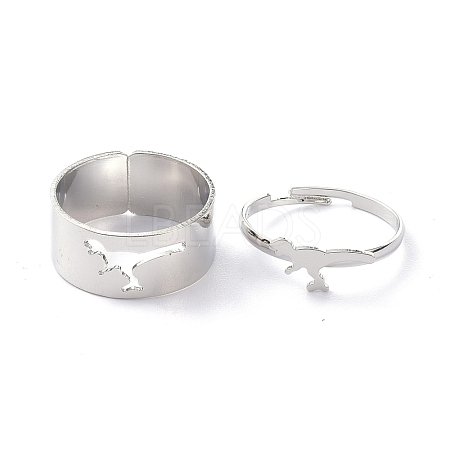 Alloy Adjustable Rings Set RJEW-D001-05P-1