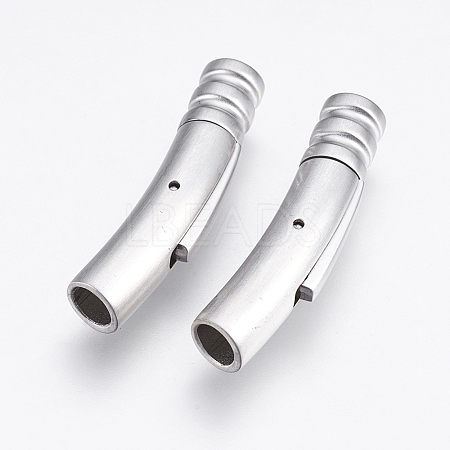 Tarnish Resistant 304 Stainless Steel Bayonet Clasps X-STAS-E427D-4P-1