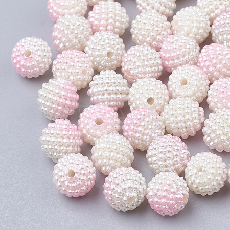 Imitation Pearl Acrylic Beads OACR-T004-10mm-16-1
