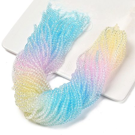 Transparent Painted Glass Beads Strands LS-DGLA-A034-T3mm-A21-1