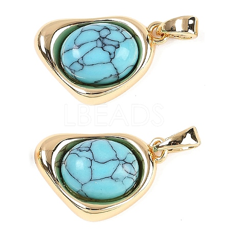 Synthetic Turquoise Pendants KK-U043-52G-03-1