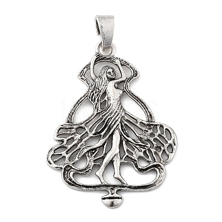 Tibetan Style Alloy Big Pendants PALLOY-D362-02AS-B-1