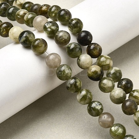 Natural Green Lepidolite Beads Strands G-K350-C01-8mm-1