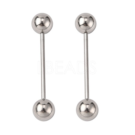 304 Stainless Steel Straight Barbell Cartilage Earrings X-STAS-R115-29C-P-1