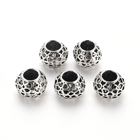 Tibetan Style Alloy European Beads TIBE-N006-76AS-LF-1