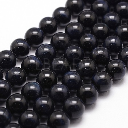 Natural Tiger Eye Bead Strands G-G735-23-8mm-05-1