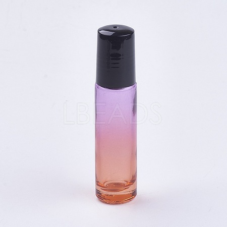 10ml Glass Gradient Color Essential Oil Empty Roller Ball Bottles X-MRMJ-WH0011-B03-10ml-1