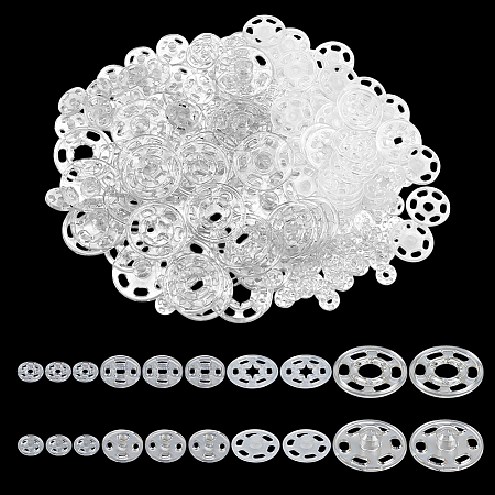 4 Styles Resin Snap Buttons BUTT-ME0001-11-1