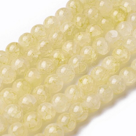 Spray Painted Glass Beads Strands GLAA-A038-C-41-1