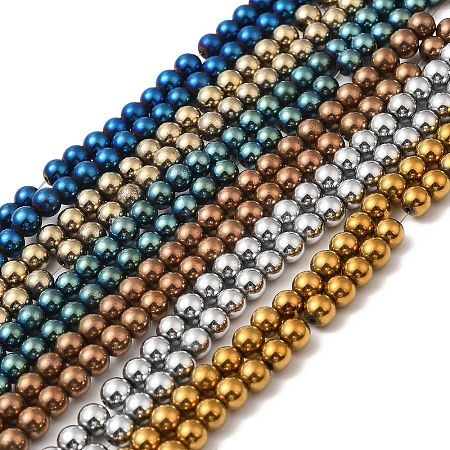 Electroplate Synthetic Magnetic Hematite Beads Strands G-E602-01-1
