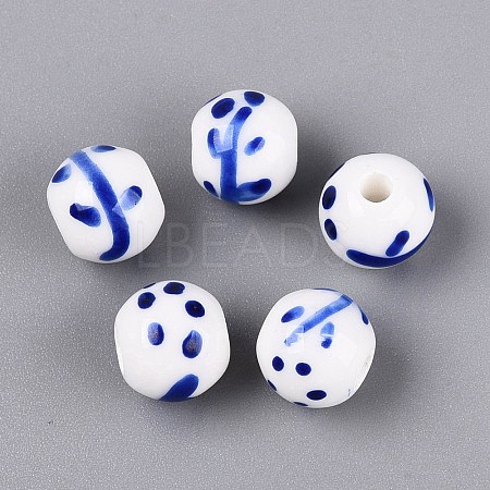 Handmade Porcelain Beads PORC-N012-12F-1
