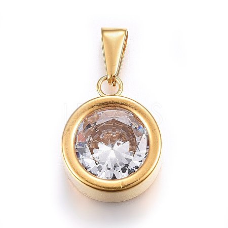 Cubic Zirconia Pendants STAS-P216-18G-1