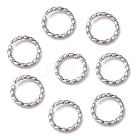 Tarnish Resistant 304 Stainless Steel Open Jump Rings X-STAS-F191-12P-B-1