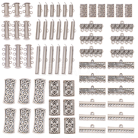 Brass Magnetic Slide Lock Clasps FIND-SC0001-03-1