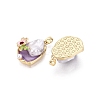 Brass Enamel Pendants KK-SZC0009-09G-03-2