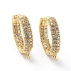 Brass Micro Pave Cubic Zirconia Huggie Hoop Earring Findings ZIRC-G158-17G-1