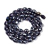 Transparent Electroplate Glass Beads Strands EGLA-N013-T6mm-B06-2