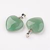 Natural Green Aventurine Pendants G-G956-B02-FF-2