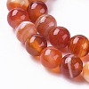 Natural Striped Agate/Banded Agate Beads Strands G-G582-6mm-59-3